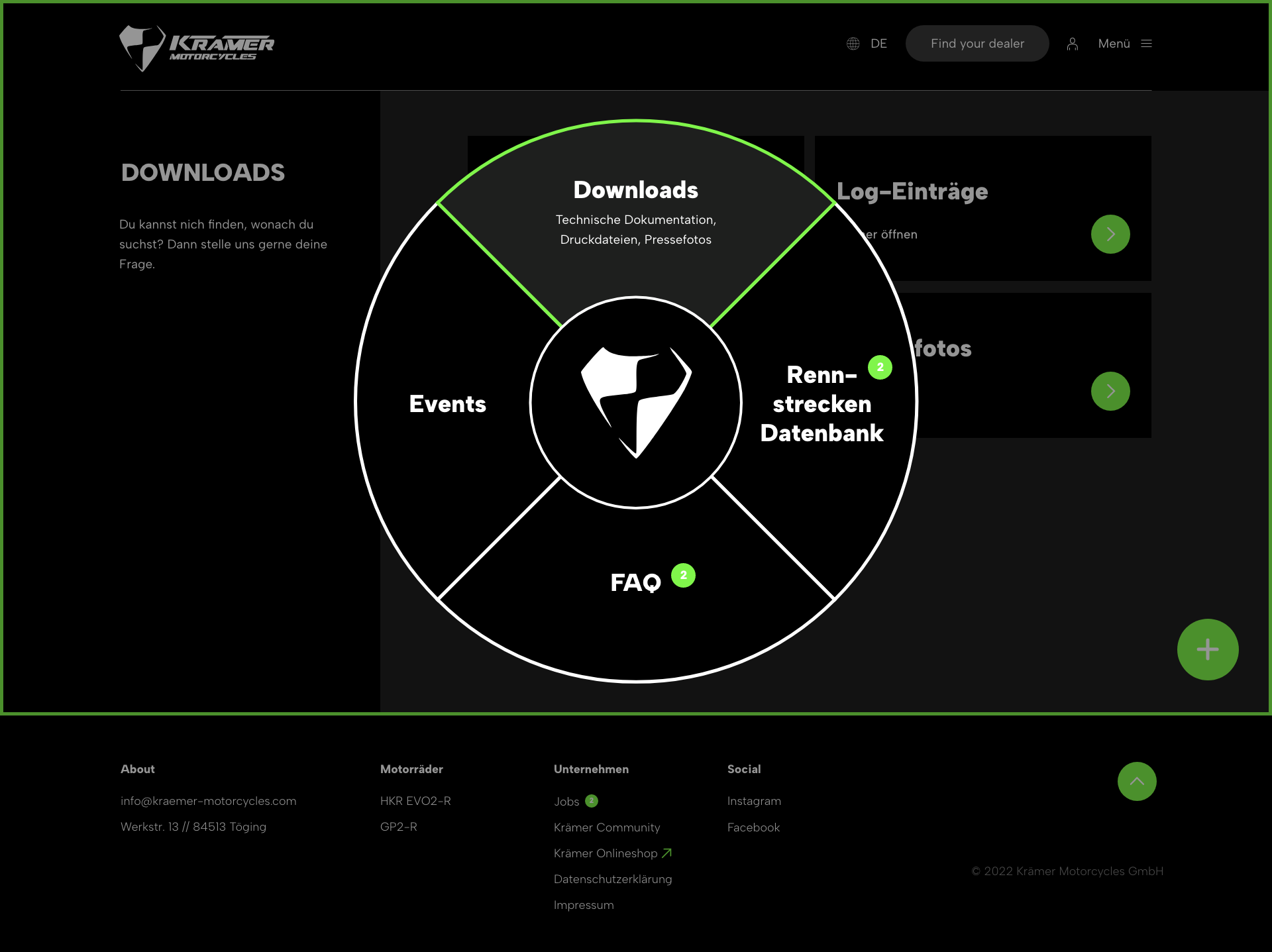 Downloads Menue anzeigen